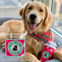 Haute Diggity Dog Starbarks Puppermint Mocha side angle for interactive squeaker fun.