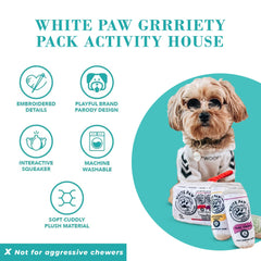 Haute Diggity Dog White Paw Grrriety Pack soft plush material delivers gentle touch and durable play.