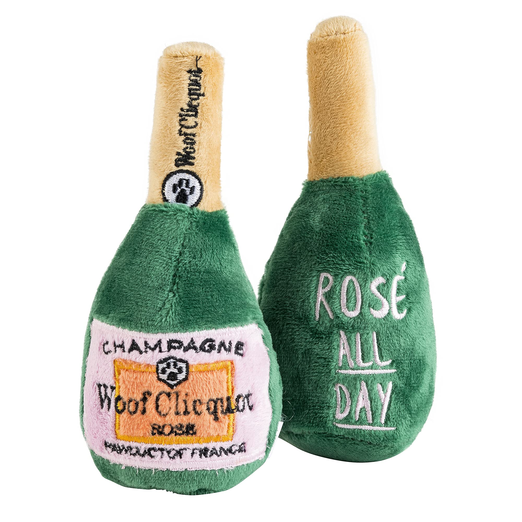 Haute Diggity Dog Woof Clicquot Rose squeaker plush boosts playful tug and cuddles