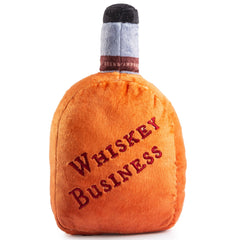 Haute Diggity Dog Woofford Reserve bourbon bottle toy side view showing playful design.