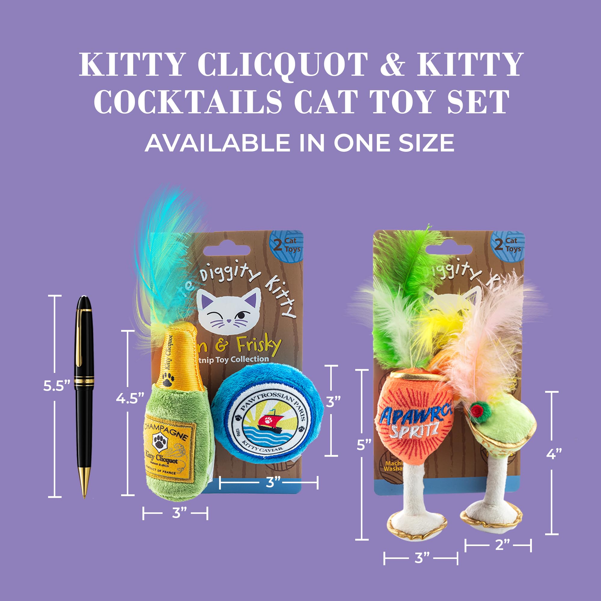 Haute Diggity Kitty caviar plush delivers tactile fun and cuddle-worthy comfort.