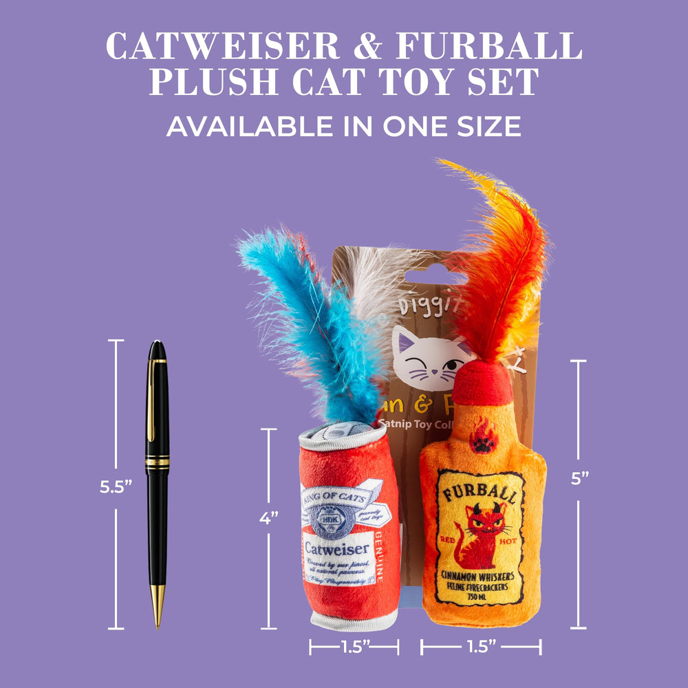 Haute Diggity Kitty Furball can front offers soft plush play