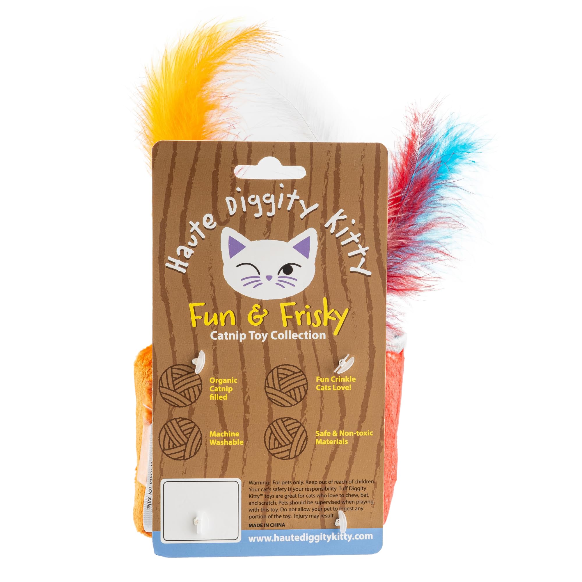 Haute Diggity Kitty Playtime setup shows two toys together