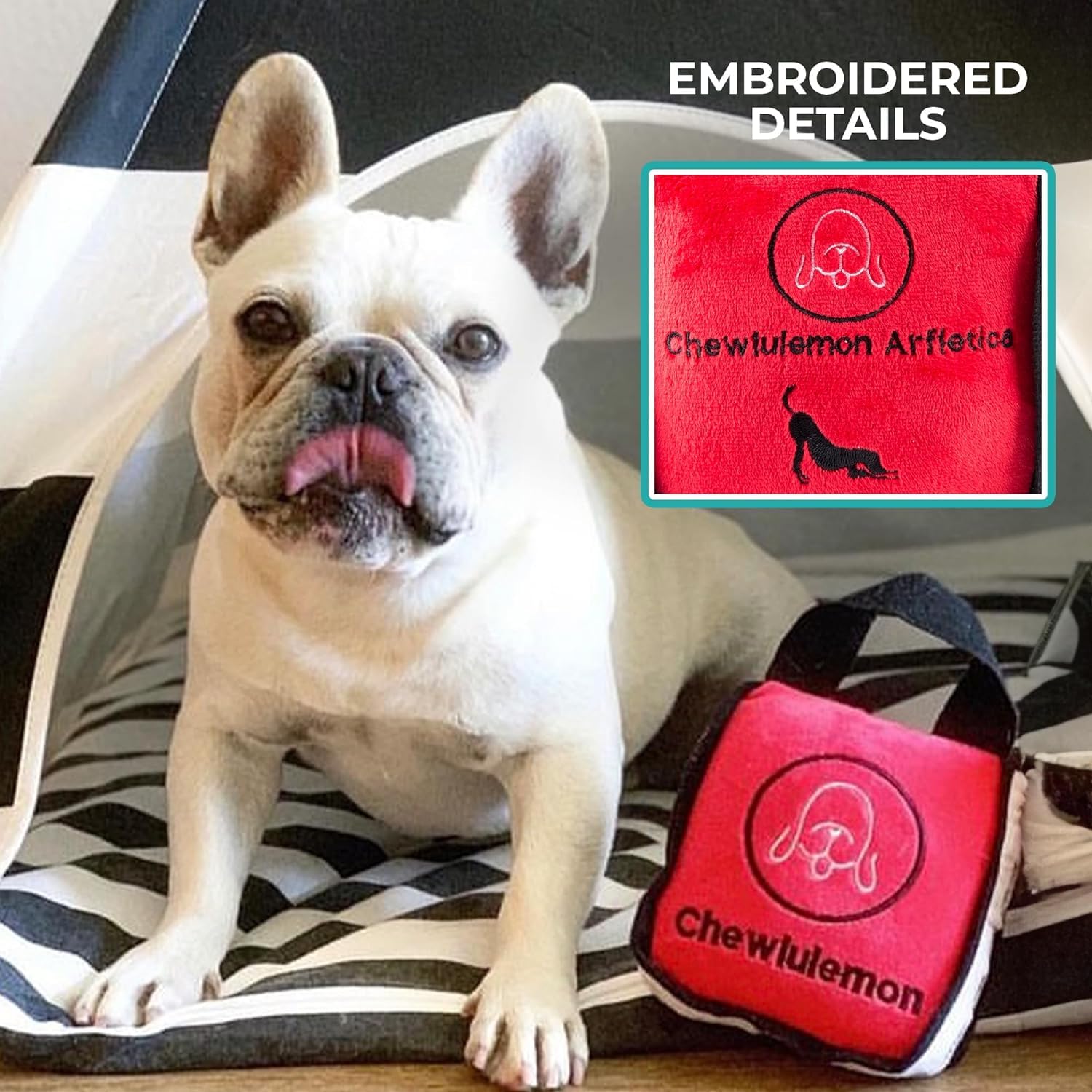 Haute Diggity Dog Chewlulemon Tote bright colors boost visibility during outdoor play.