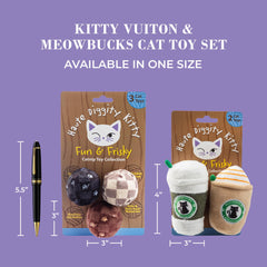 Haute Diggity Kitty Vuiton checker ball bright colors for interactive chase