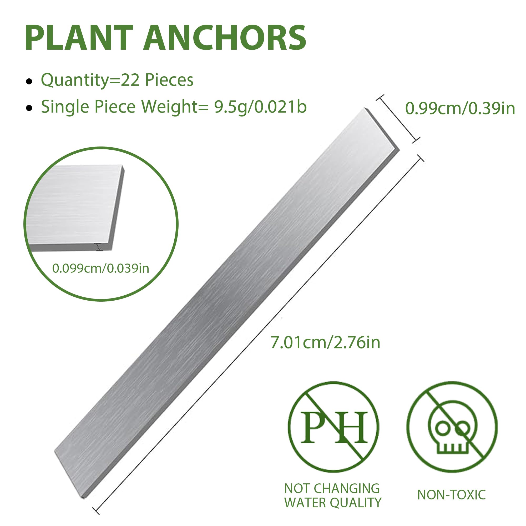 HAVANSIDY aquarium weights wrapped around stem for flexible fitting