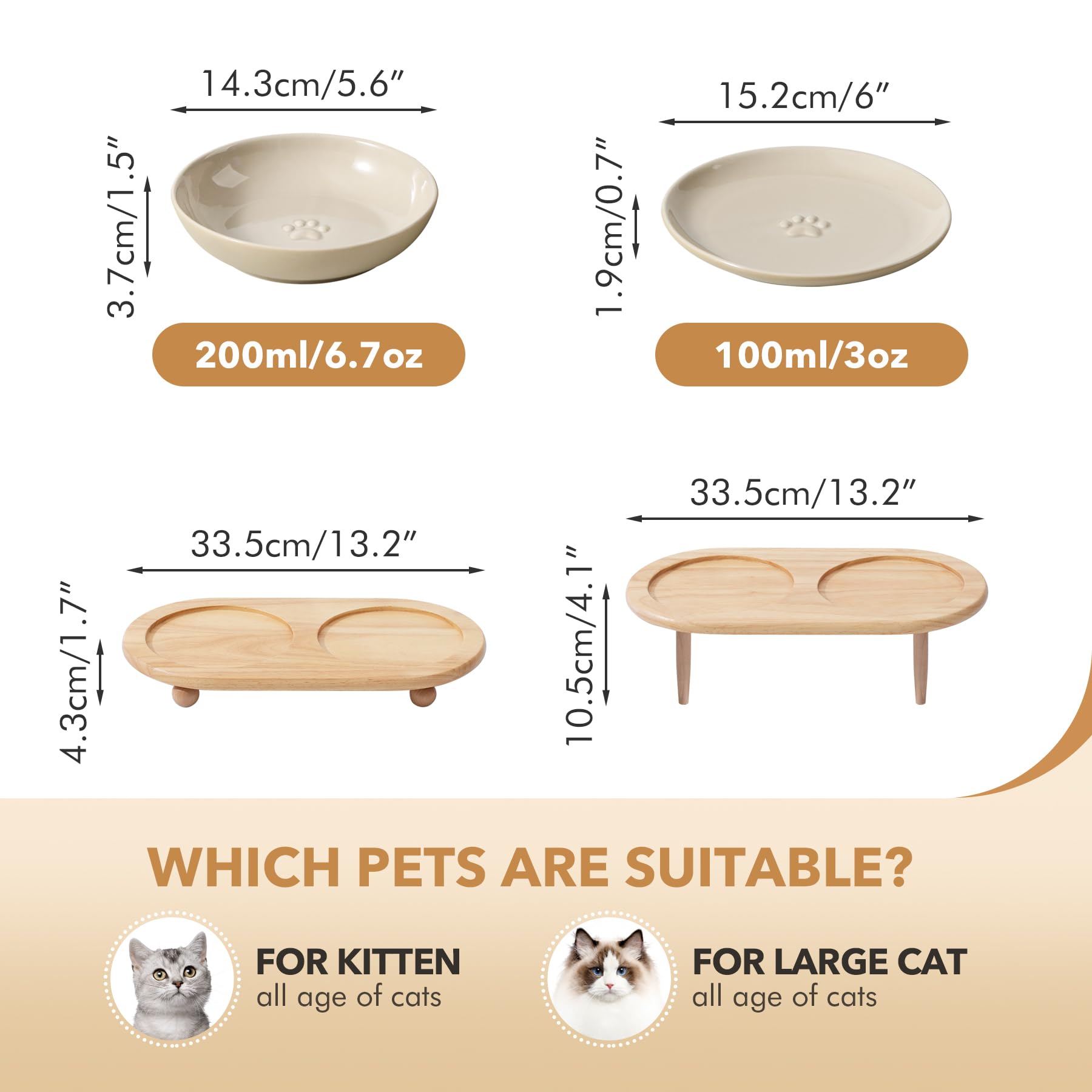 Havniva whisker-friendly dish edges reduce whisker contact during meals.
