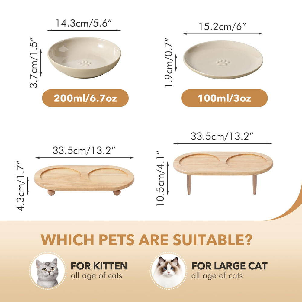 Havniva whisker-friendly dish edges reduce whisker contact during meals.