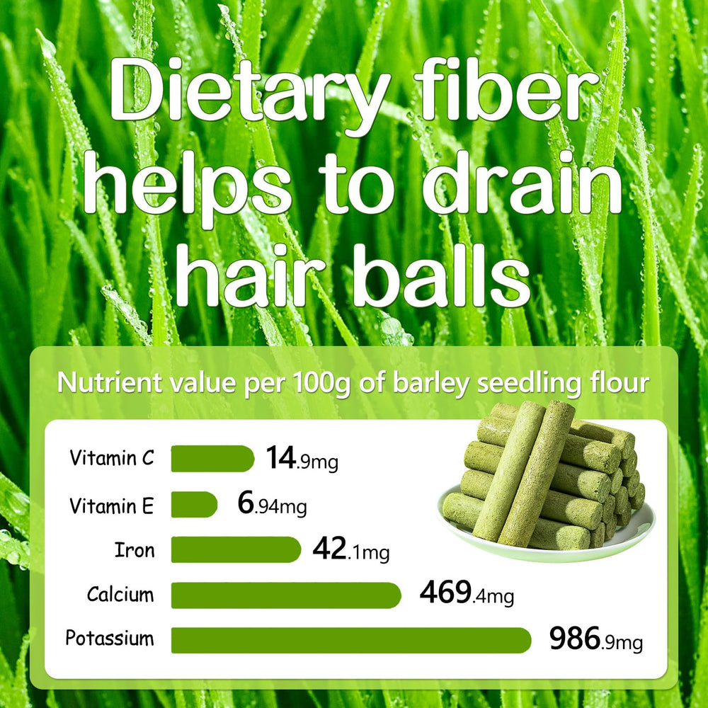 HavenJanny cat grass stick close-up hints at dental-care friendly fibers.