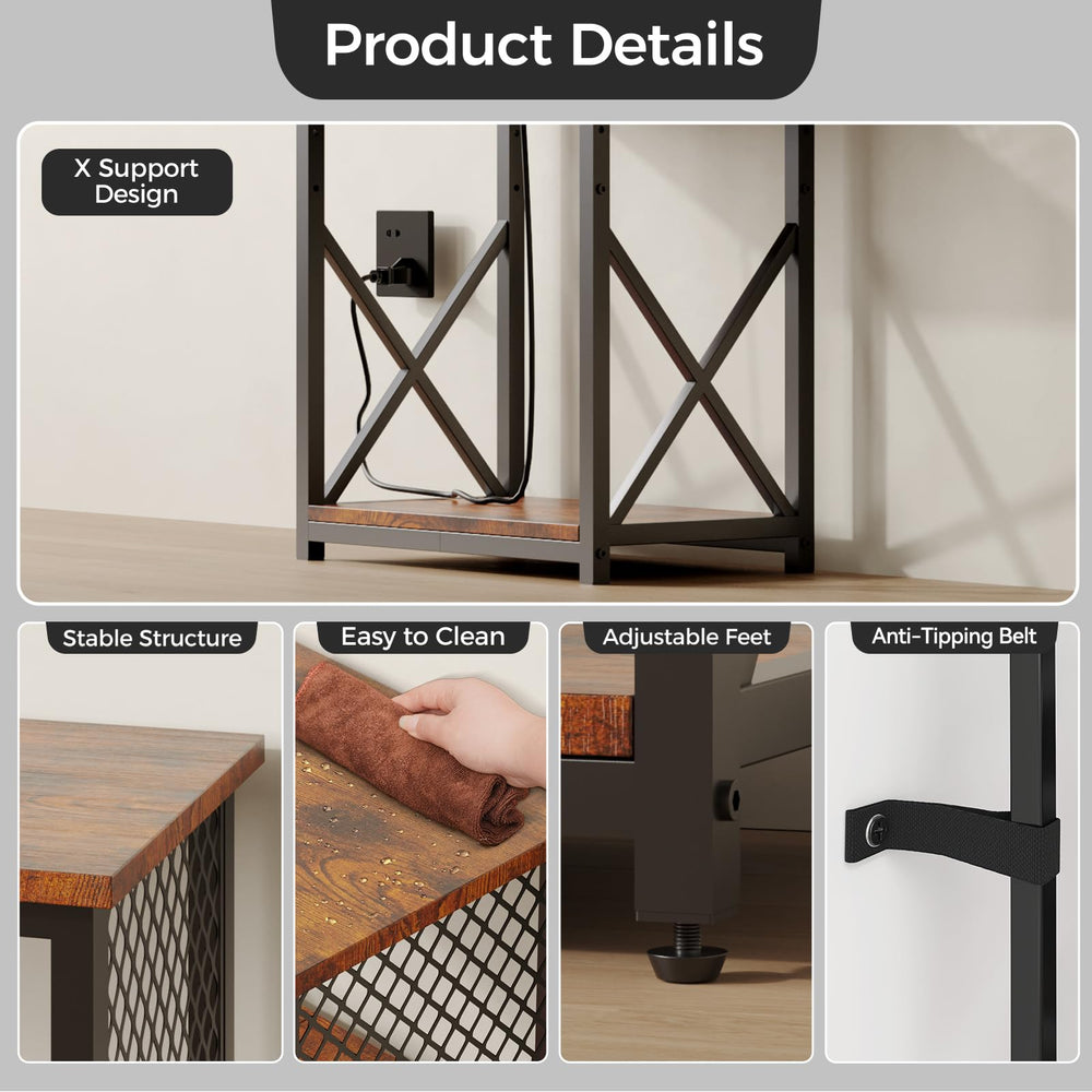 HavenlyYouth adjustable middle shelf height enables flexible tank and accessory arrangement.