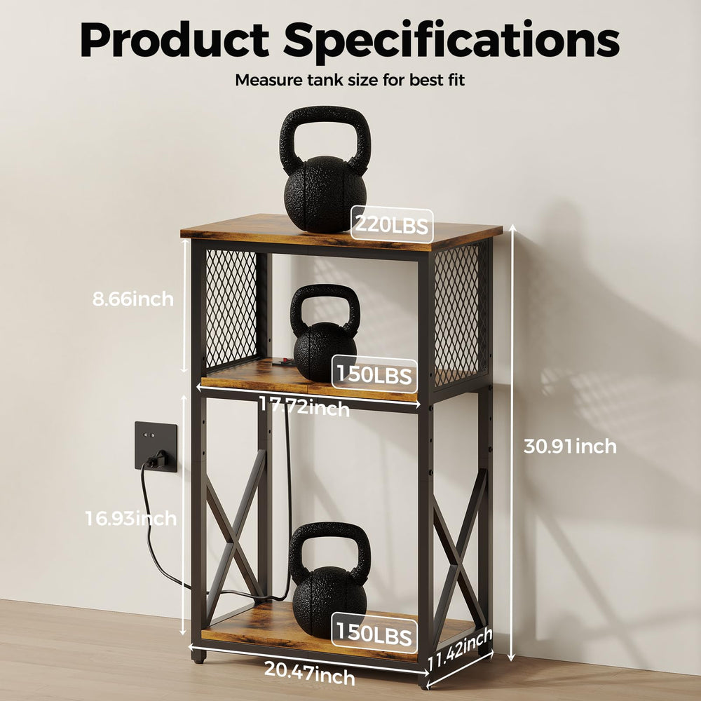 HavenlyYouth bottom and top platforms demonstrate dimensions suitable for 5–10 gallon tanks.