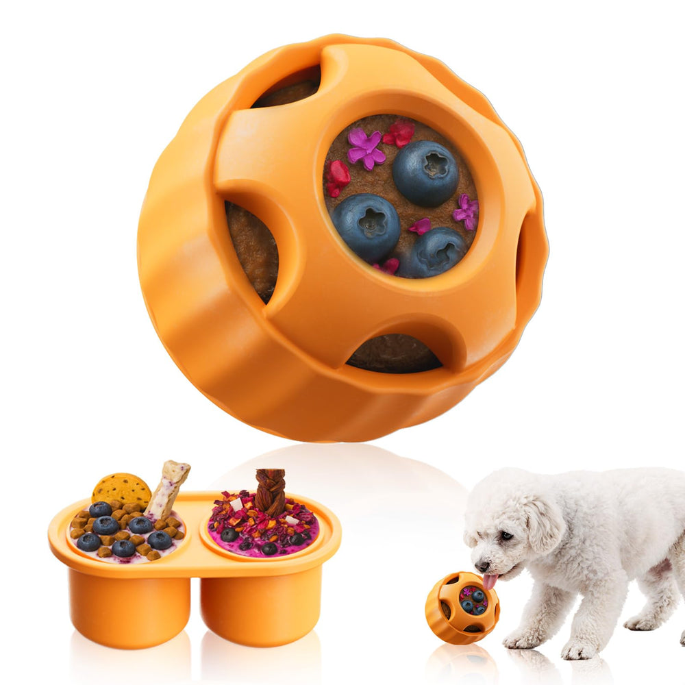 Havit Frozen Dog Treats Toy orange provides durable enrichment for small dogs.