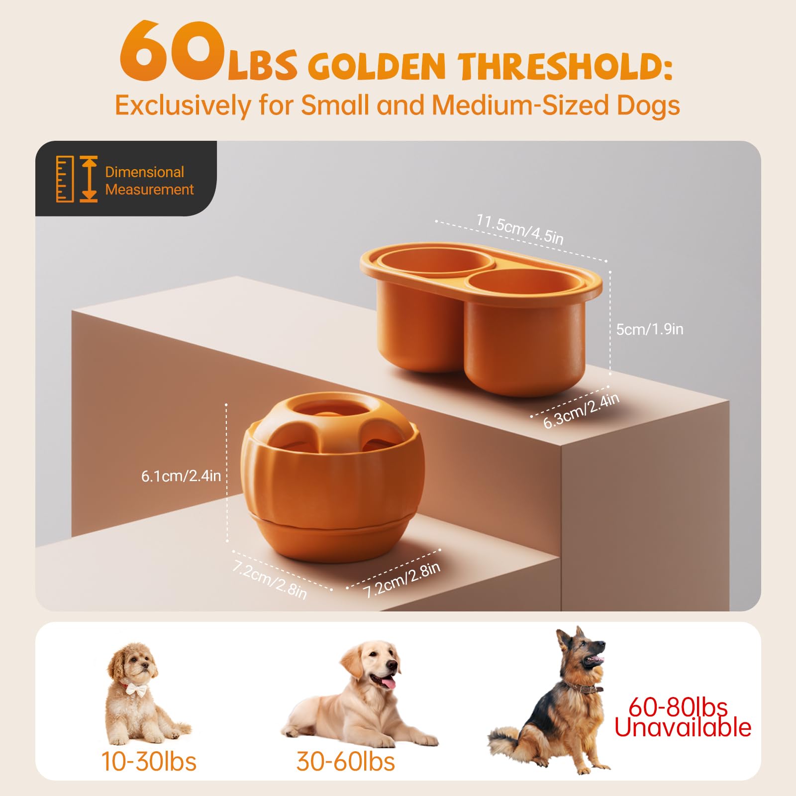 Havit Frozen Dog Treats Toy orange is easy to clean after use.
