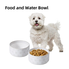 Havniva Arctic White bowl shows anti-slip strip for mess-free feeding sessions.
