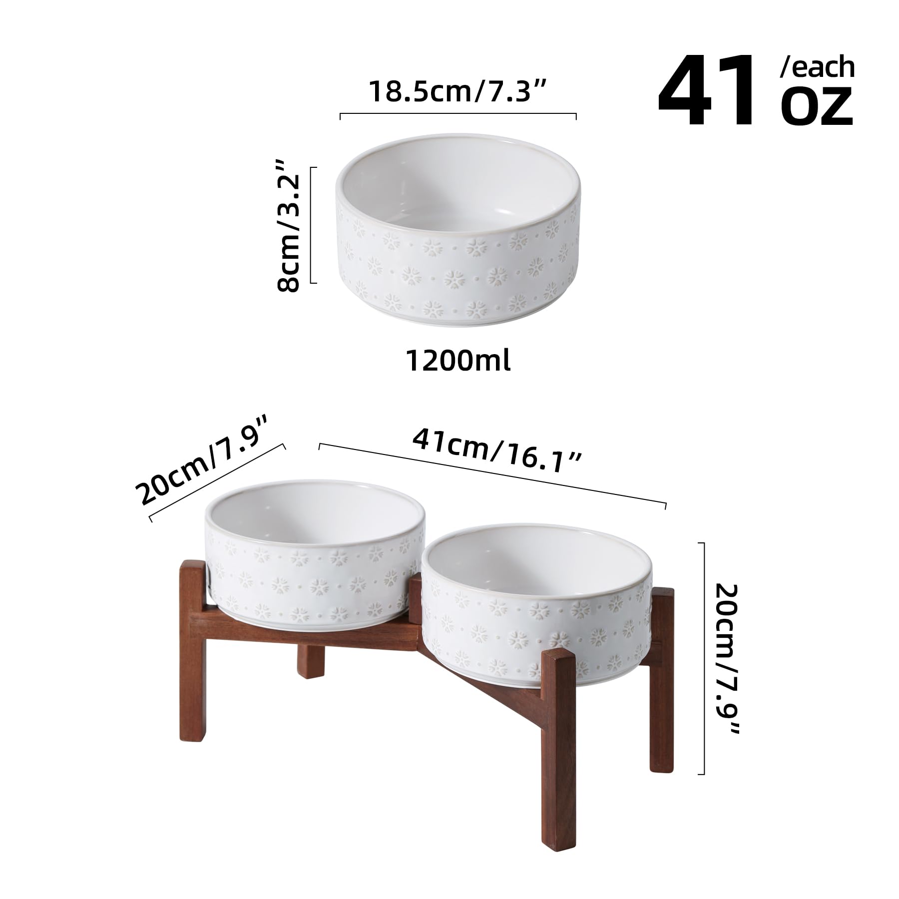 Havniva acacia wood stand adds elegant support for elevated dining.
