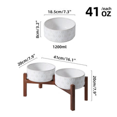 Havniva acacia wood stand adds elegant support for elevated dining.