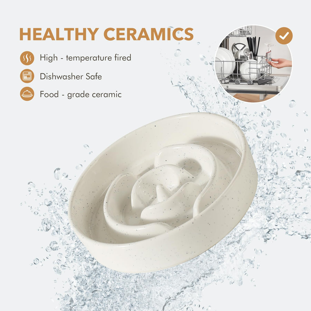 Havniva easy-clean ceramic bowl shown being washed or in dishwasher