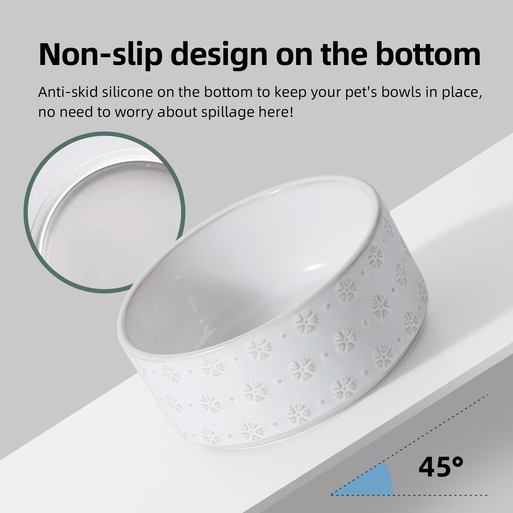 Havniva bowls hold 41 oz water or about five cups of food.