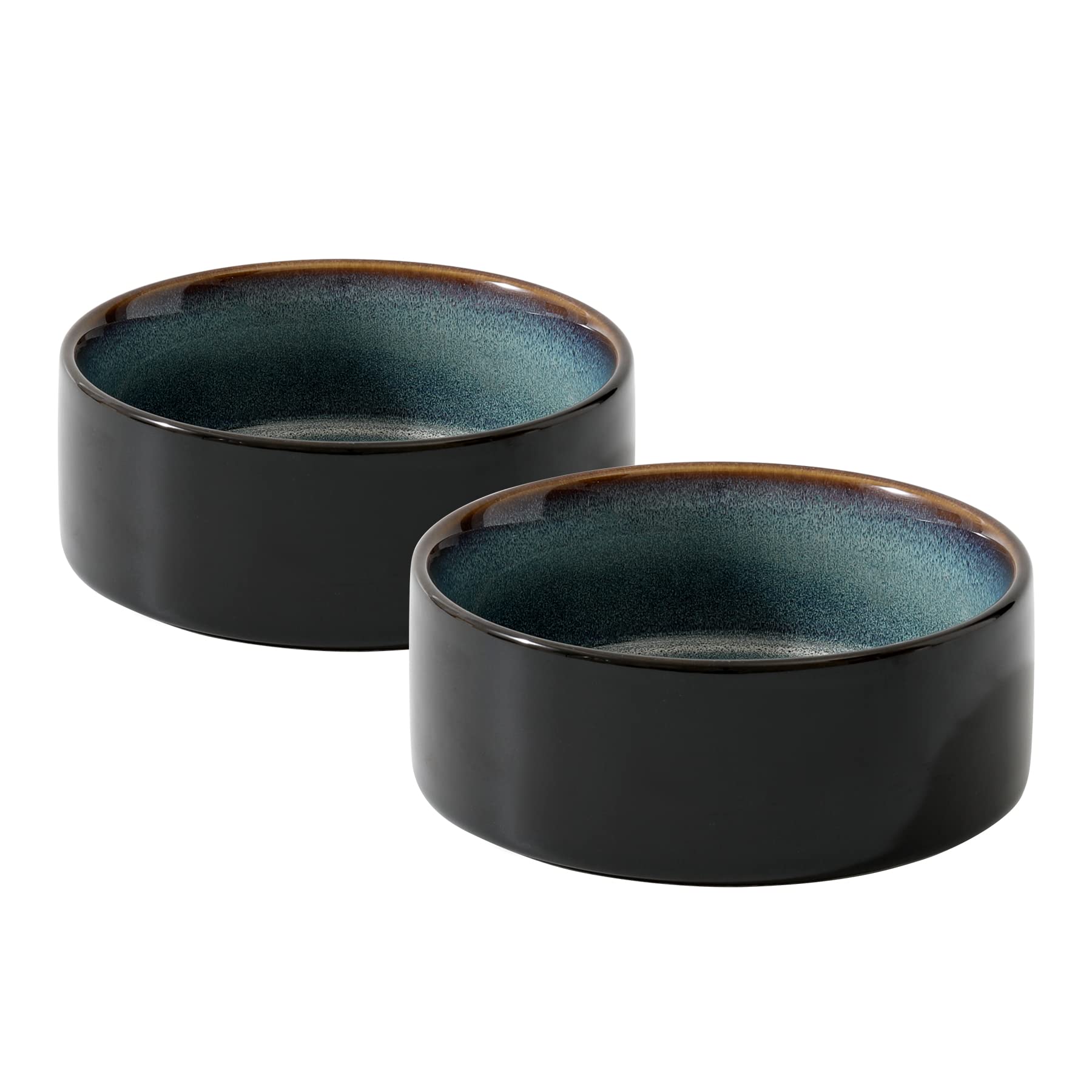 Havniva starry sky ceramic cat bowls pair for stable feeding