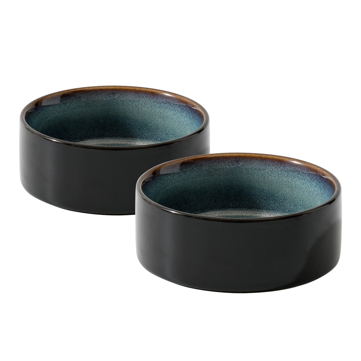 Havniva starry sky ceramic cat bowls pair for stable feeding