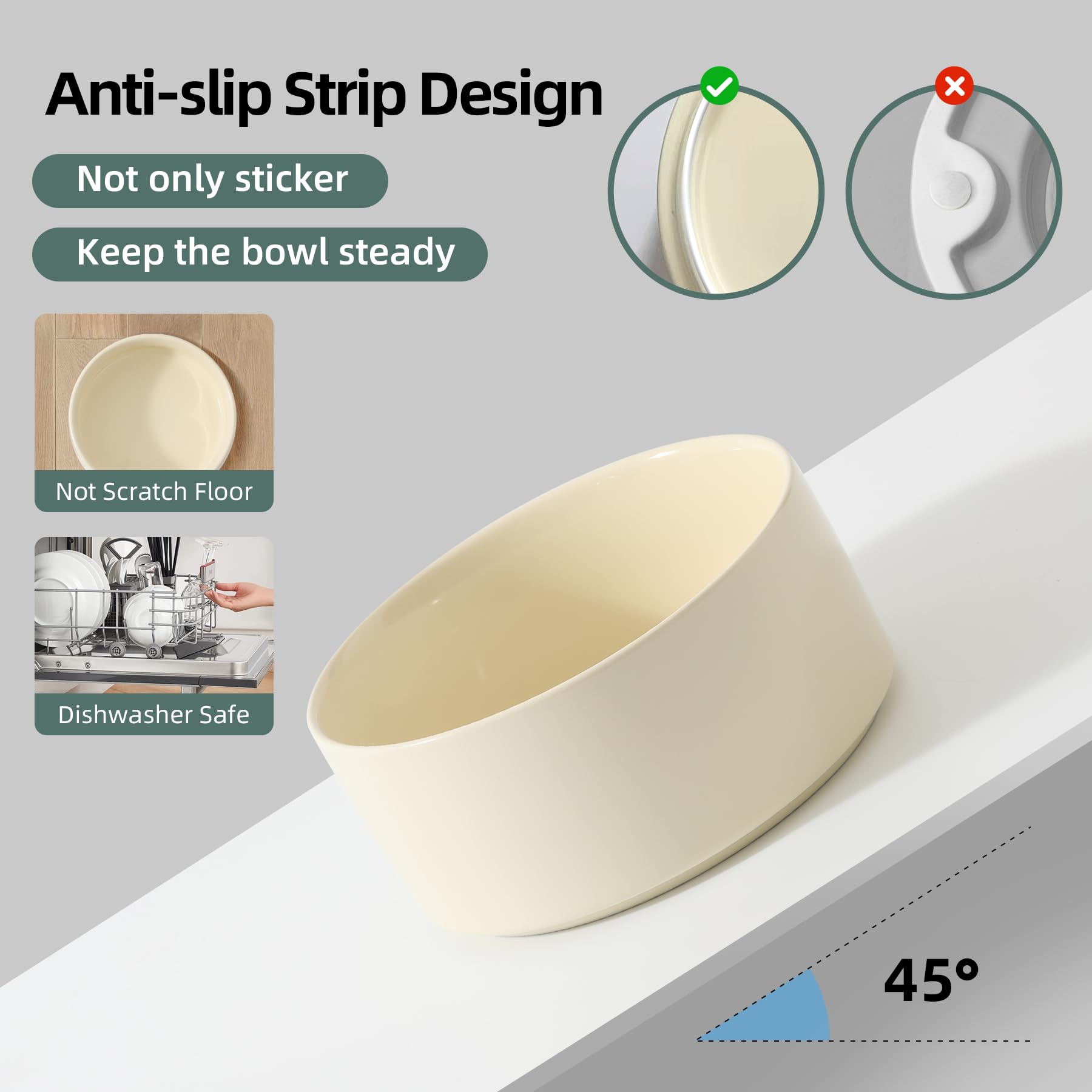 Havniva ceramic bowls organize both food and water for cats.