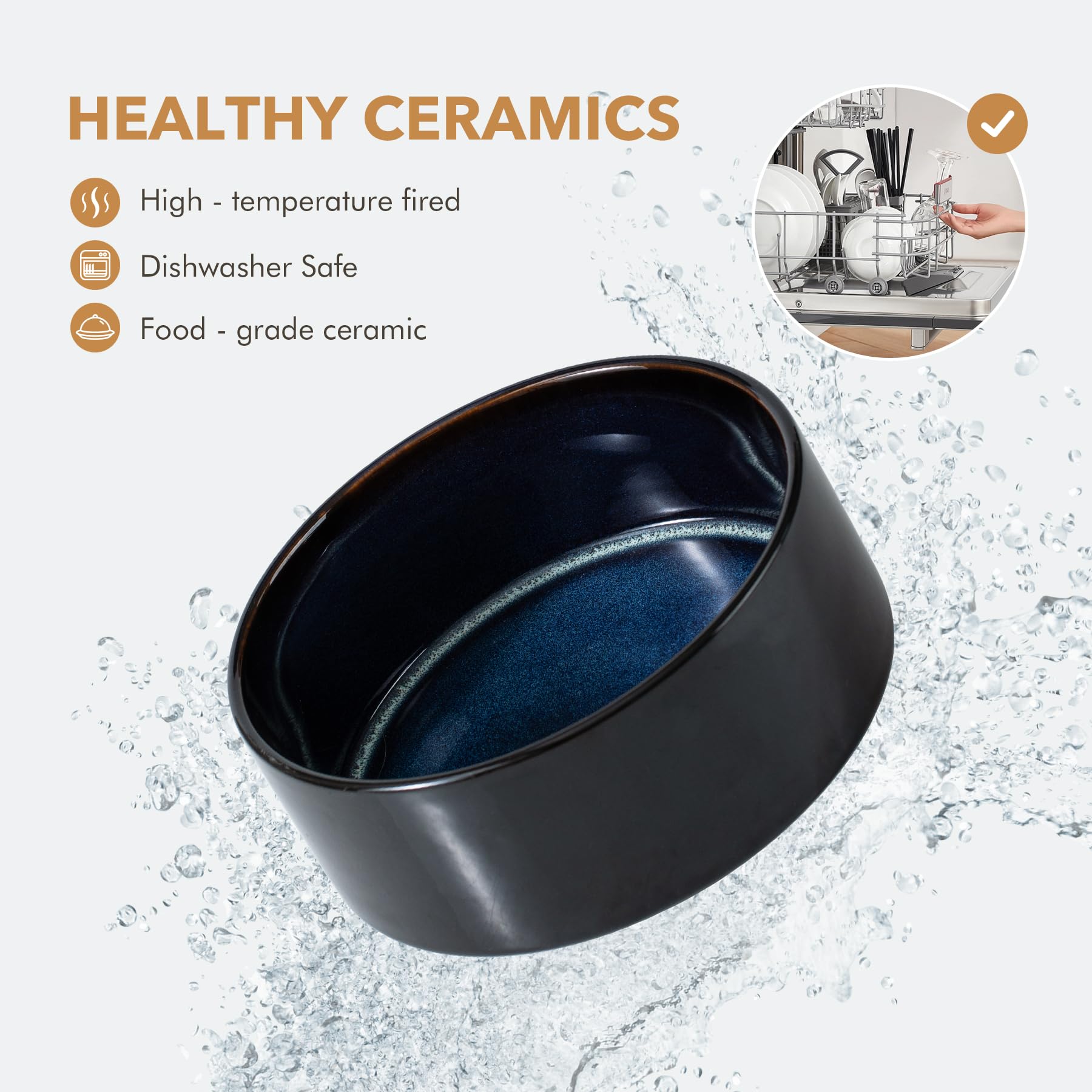 Havniva bowl size ideal for small breed meals with 3.6 cups capacity.