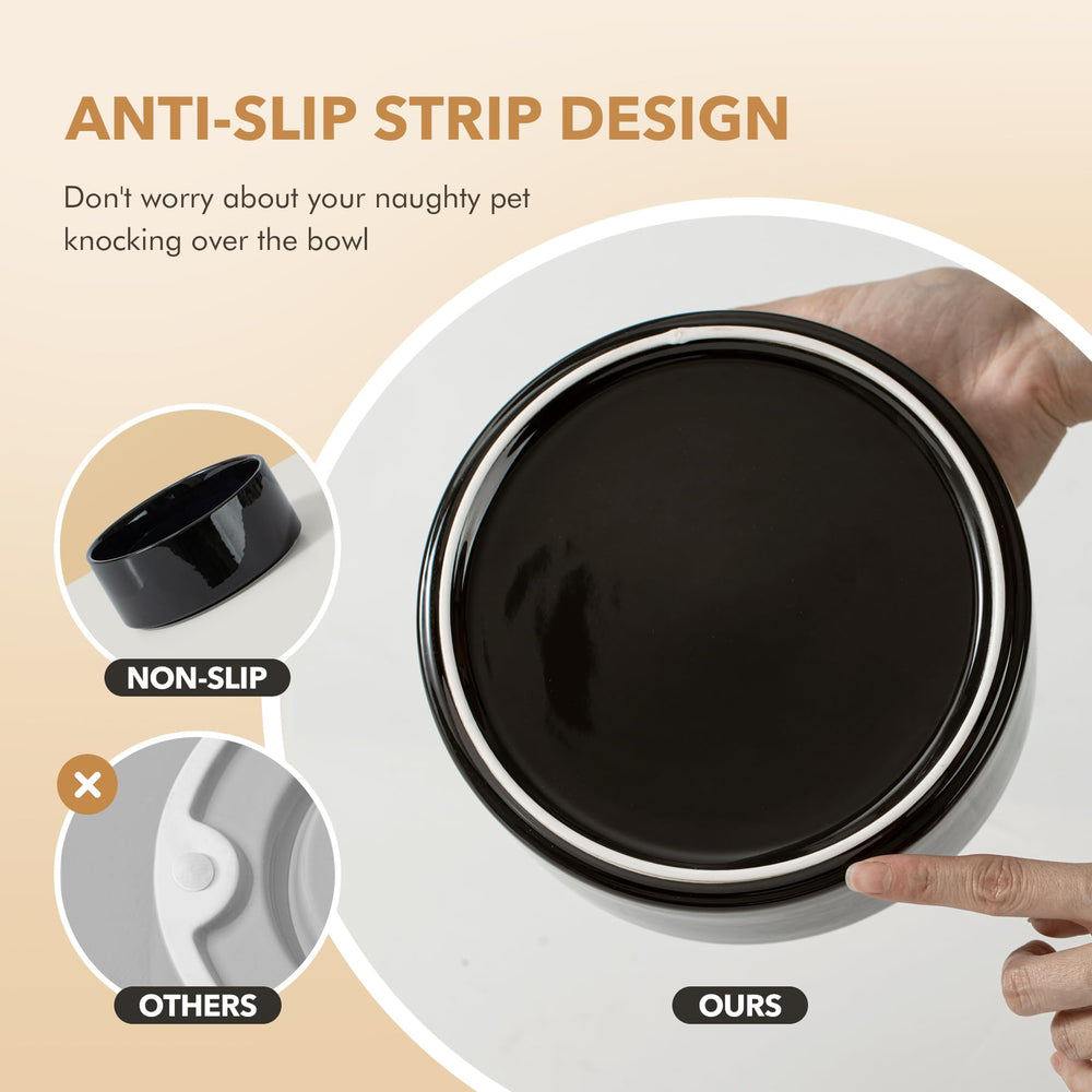 Havniva bowl anti-slip base supports steady meals during active pets.
