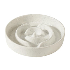 Havniva ceramic dog bowl front view with smooth finish for easy cleaning