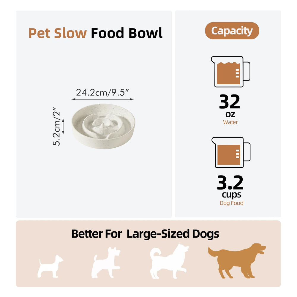 Havniva ceramic dog bowl side view showing stable design and anti-slip base