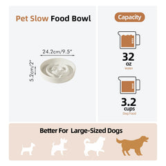 Havniva ceramic dog bowl side view showing stable design and anti-slip base