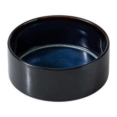 Havniva ceramic dog bowl starry sky side view demonstrates stable anti-slip base for small dogs.