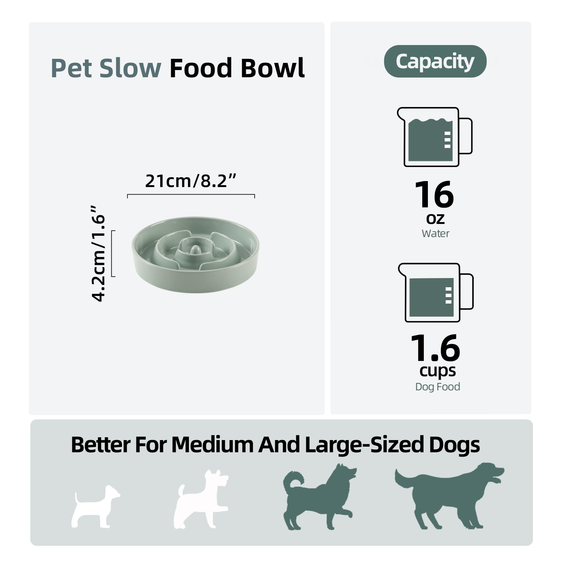 Havniva ceramic slow feeder bowl top view shows ridge design for slower eating