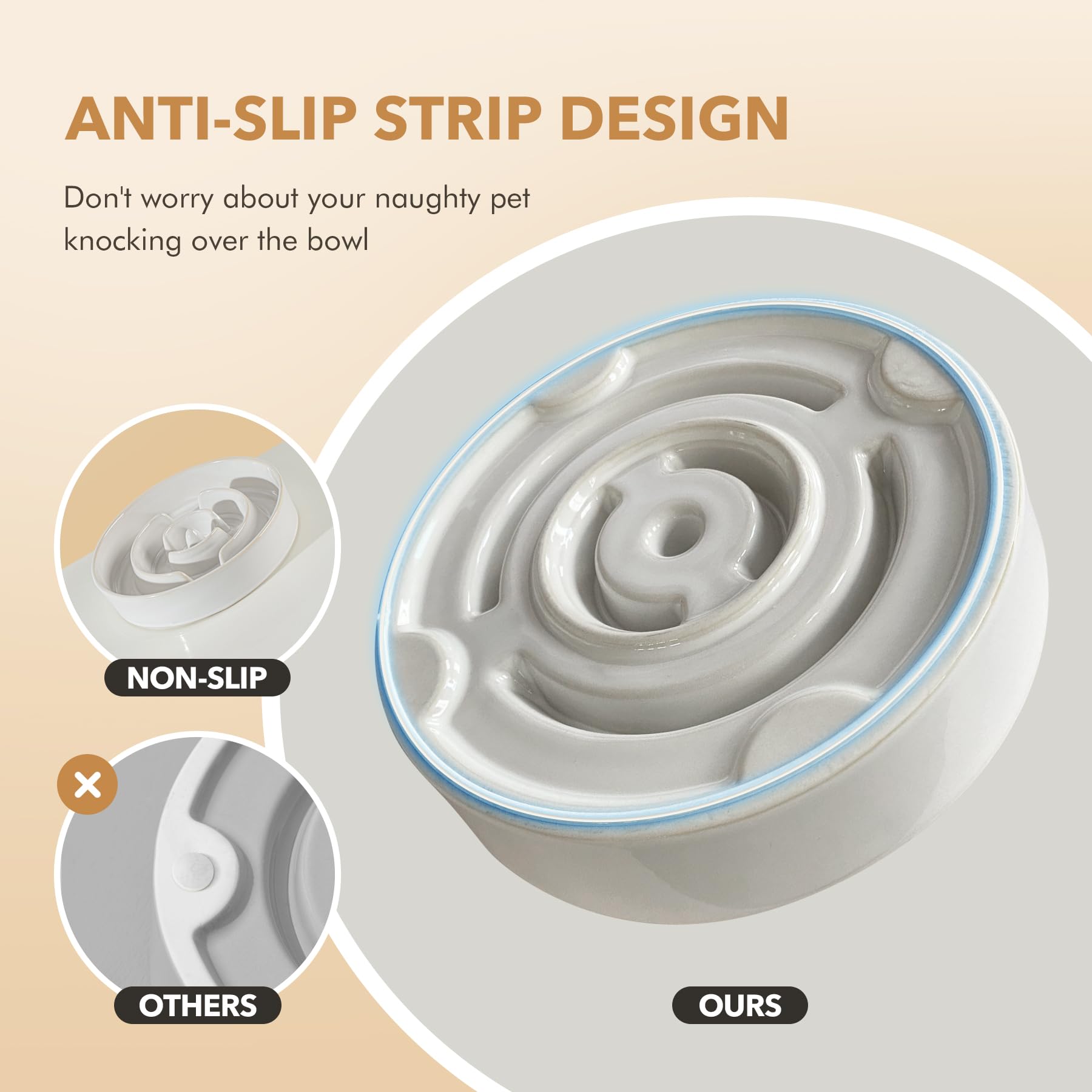 Havniva anti-slip base keeps the bowl steady during busy mealtimes