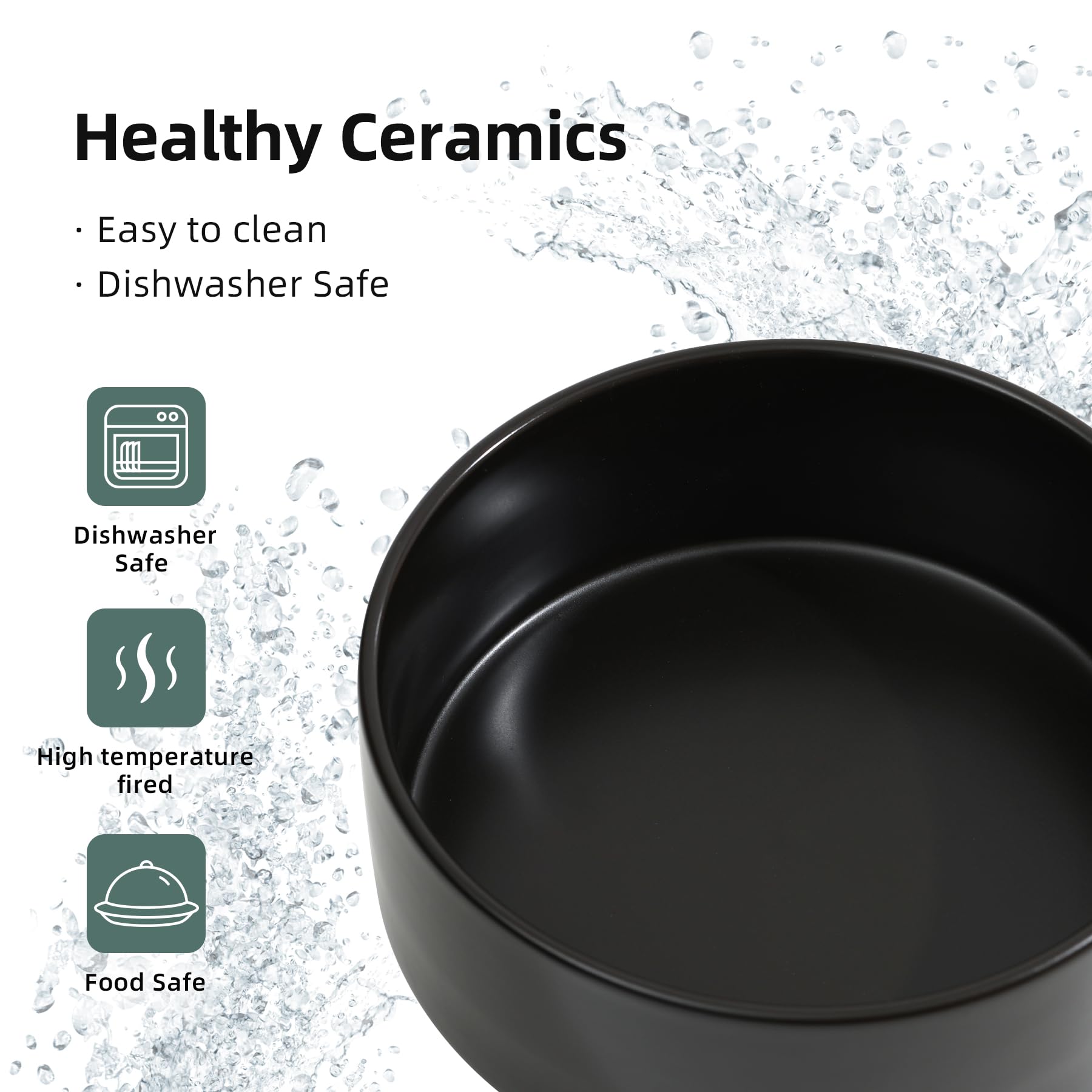 Havniva easy-clean ceramic bowl, lead-free and durable