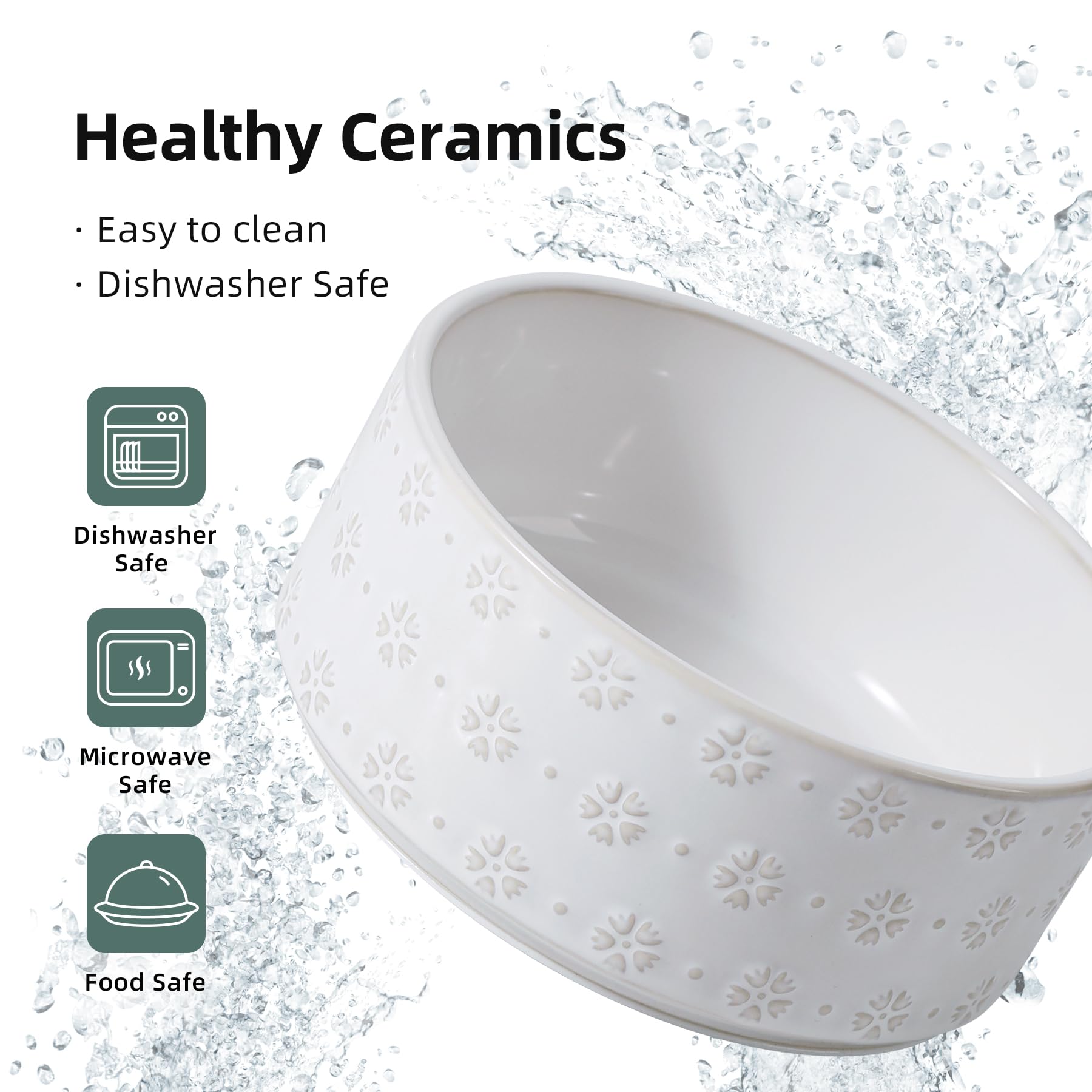 Havniva raised bowls promote natural posture during feeding for medium dogs.