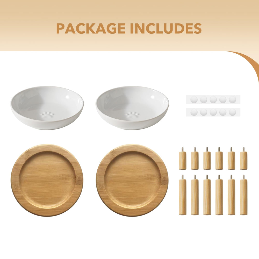 Havniva glazed ceramic cat bowls are dishwasher-safe and easy to clean