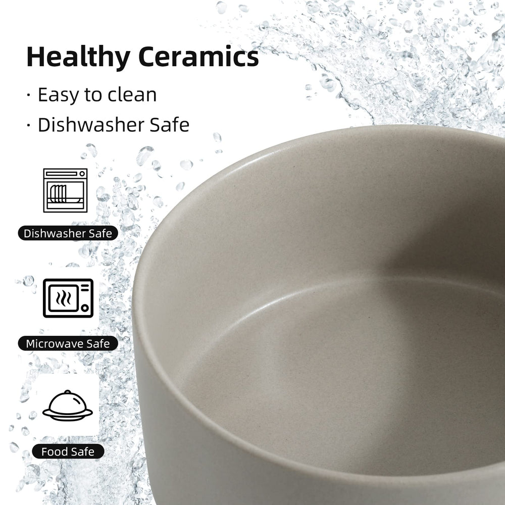 Havniva heavy-base ceramic bowl stays put on busy floors