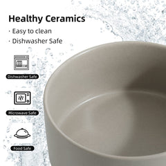 Havniva heavy-base ceramic bowl stays put on busy floors