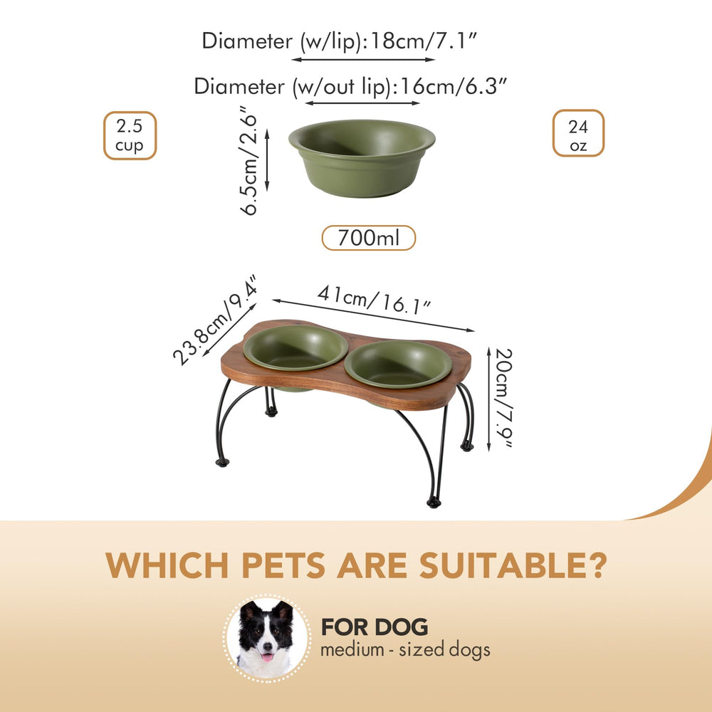 Havniva olive green bowls with wide openings for easy access at meals.
