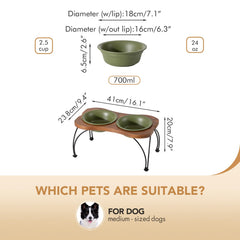 Havniva olive green bowls with wide openings for easy access at meals.