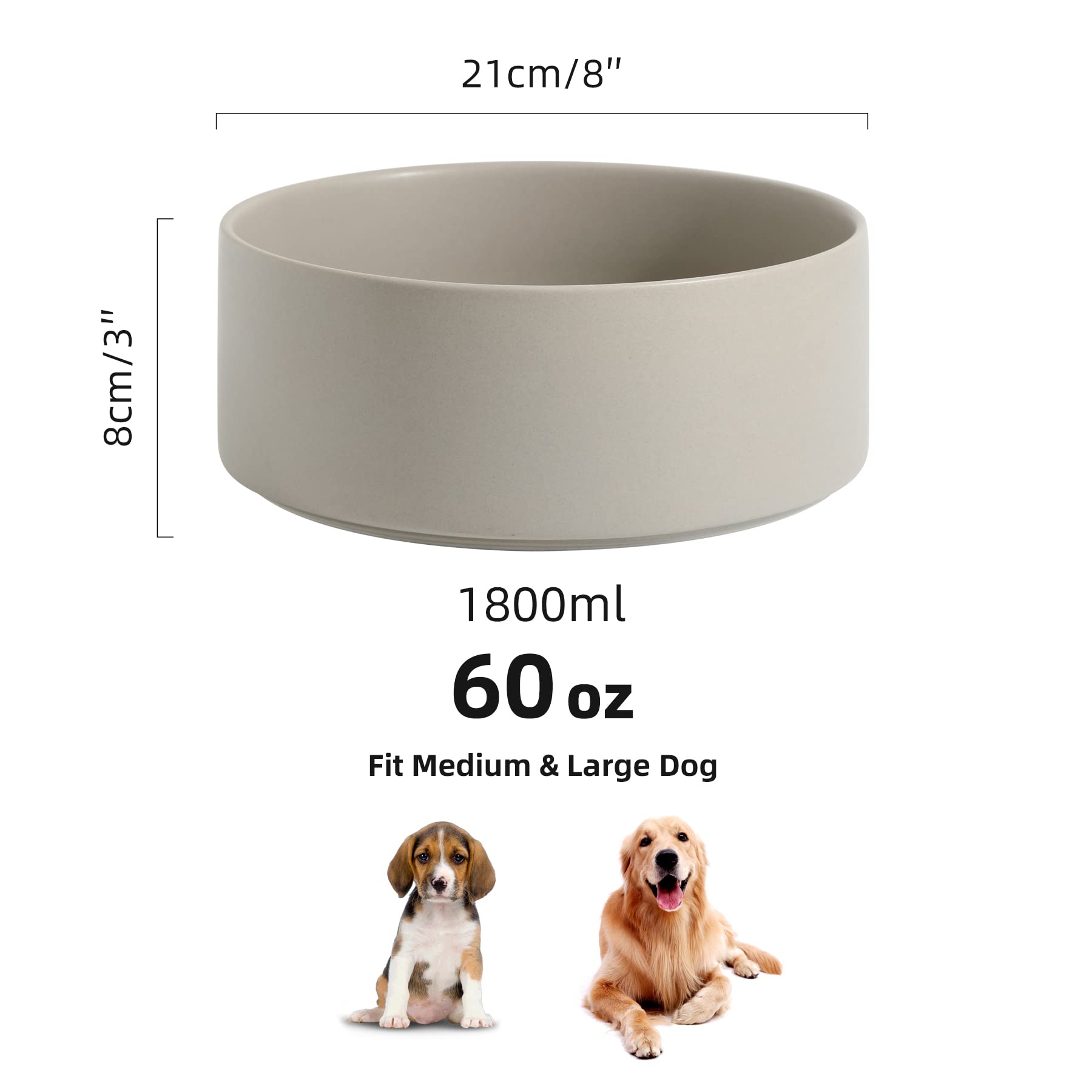 Havniva raised dog bowl with non-slip base to reduce spills