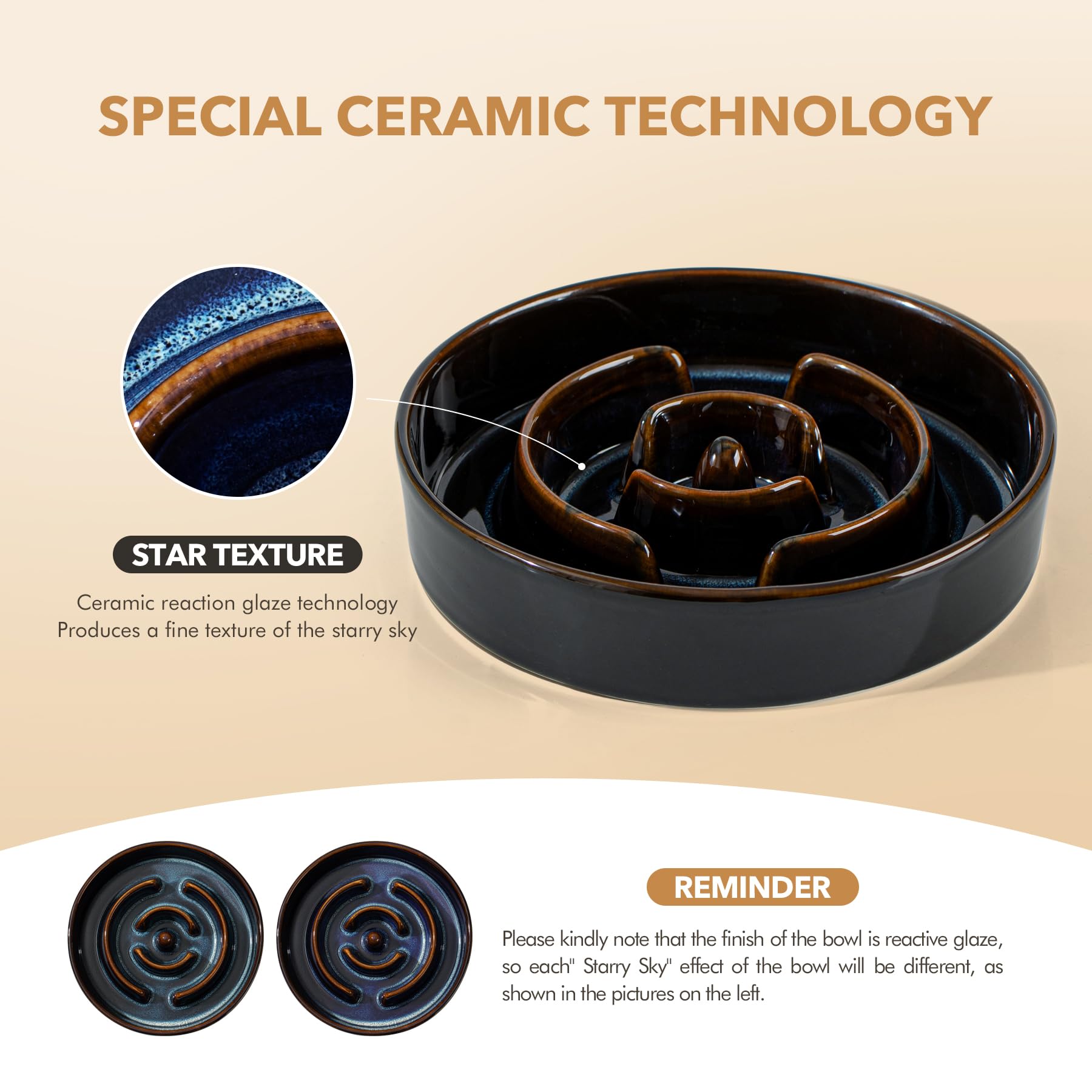 Havniva reactive glaze detail on durable ceramic for a premium look.