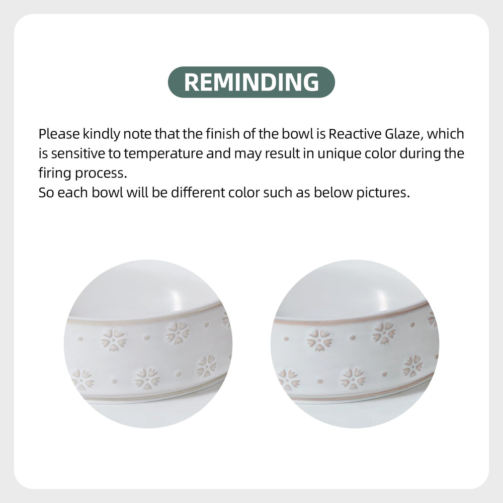 Havniva heavy ceramic bowls with anti-slip base stay put during meals.