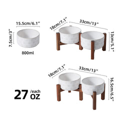 Havniva two-height stand adapts to growing pets for comfortable meals.
