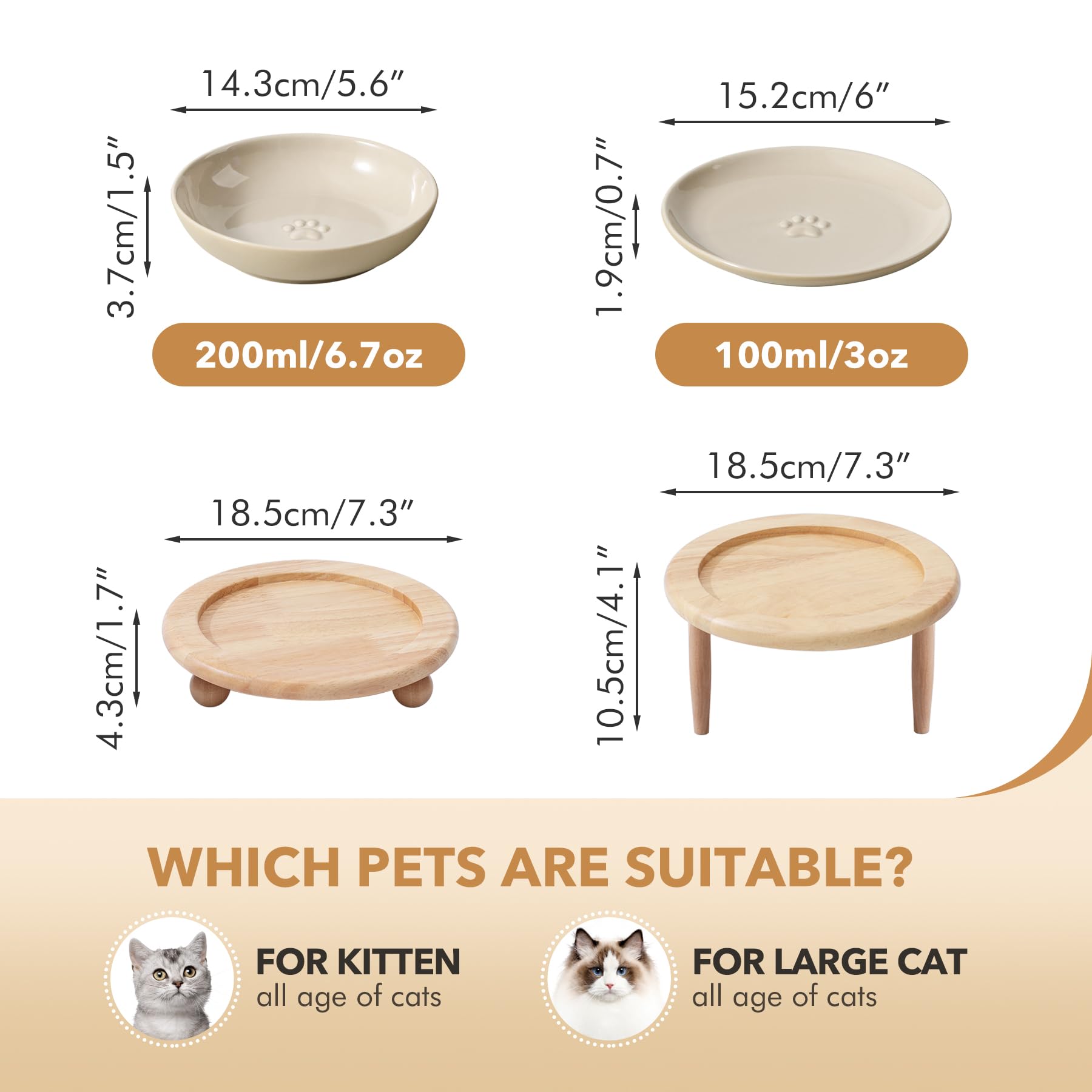 Havniva wide whisker-friendly bowl close-up for easier cleaning