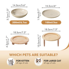 Havniva wide whisker-friendly bowl close-up for easier cleaning