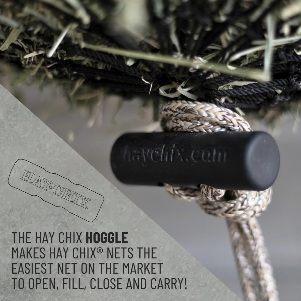 Hay Chix Hay Net attaches to trailers and fences for versatile use