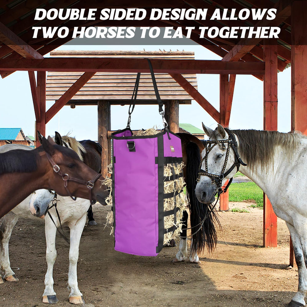 HAYSRMAN adjustable strap enables hanging at different heights for horses and goats
