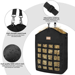 HAYSRMAN hay bag features reinforced webbing for lasting durability.