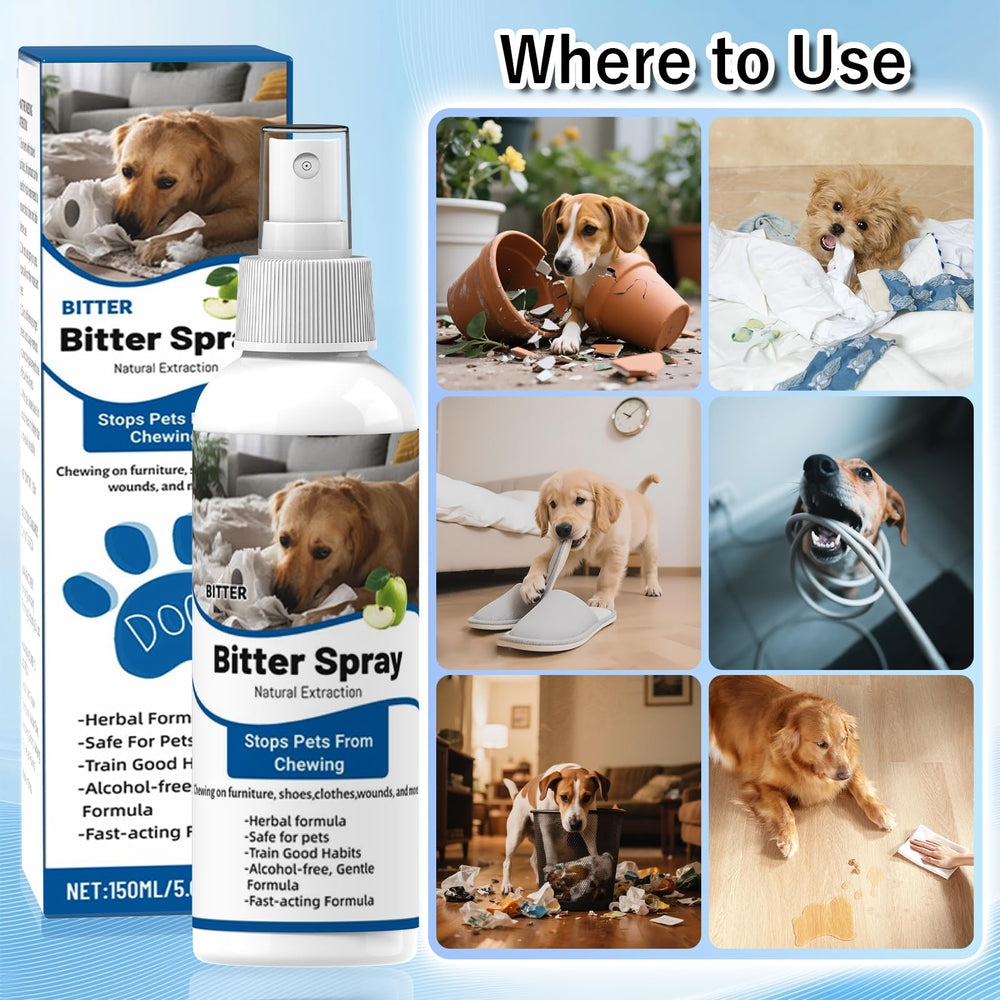 Hazovo Bitter Apple Spray for puppy training and teething management